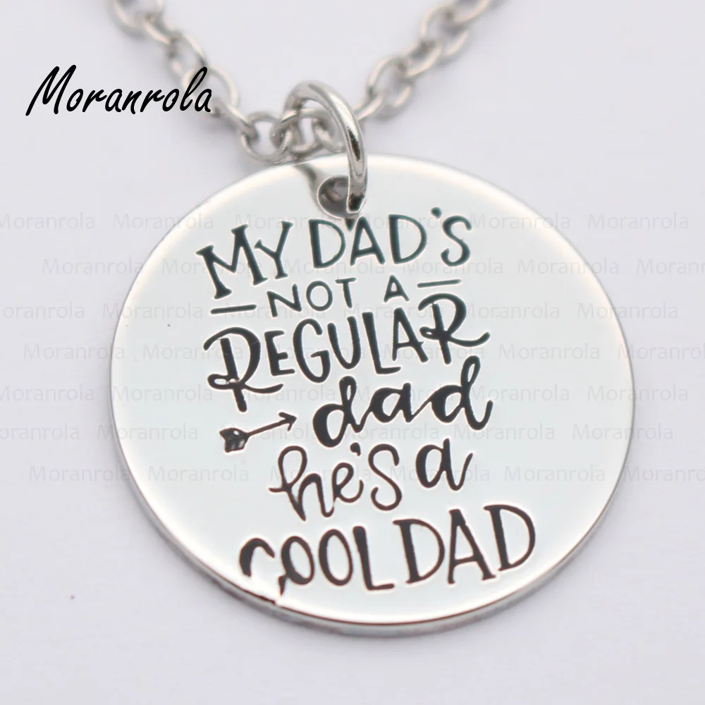 Новое поступление: медное ожерелье-брелок с надписью My dads not a regular dad he's cool