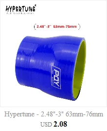 Hypertune-синий и желтый "-2,5" 51 мм-64 мм силиконовый шланг прямой Редуктор Joiner муфта HT-SH02025-QY