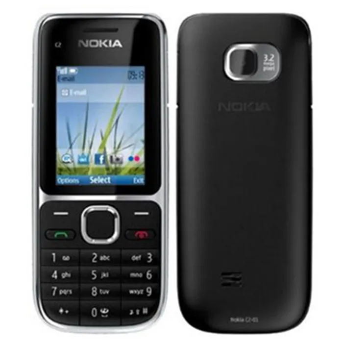 Разблокированный мобильный телефон Nokia C2-01 C2 2," Мп Bluetooth русская и арабская клавиатура GSM/WCDMA 3g телефон Восстановленный