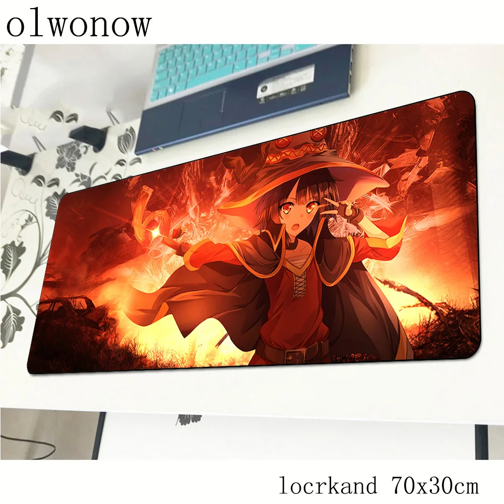 Konosuba коврик для мыши с рисунком HD компьютерный геймерский красивый 70x30 см padmouse