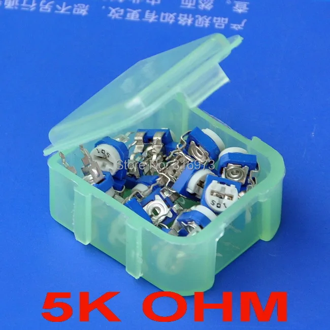 (20 шт./лот) потенциометр триммера с одним поворотом и верхней регулировкой
