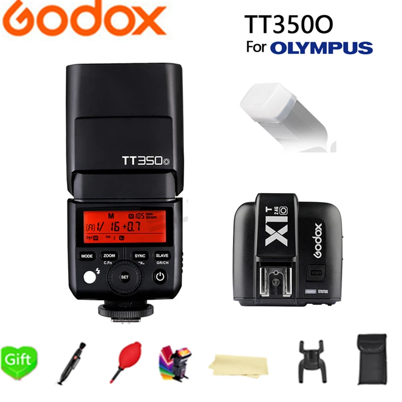 Godox TT350O Миниатюрная лампа-вспышка ttl HSS 1/8000 S GN36 камера вспышка карманные фонари