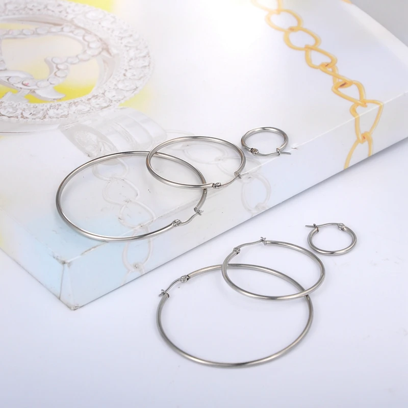 3 шт женские модные ювелирные изделия из нержавеющей стали серебряный цвет