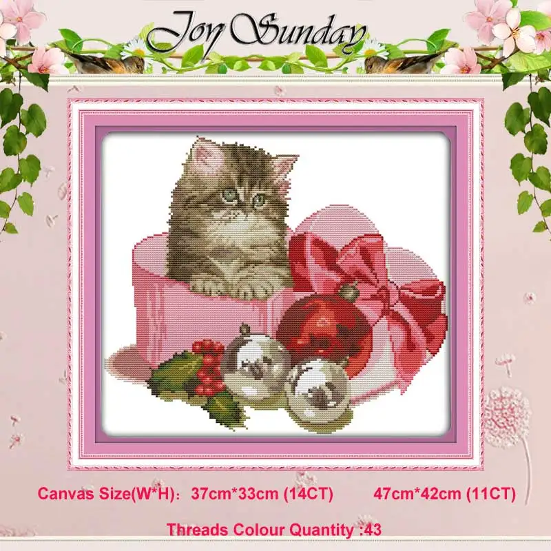 Christmas gift Рождественский Кот, птица, сова, животные, вышивка крестиком, 11CT, 14CT, Набор для вышивки крестиком,, Набор для вышивания крестиком, вышивка, рукоделие - Цвет: Christmas gift