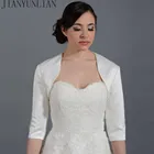 Атласная Свадебная куртка с коротким рукавом, белыйцвета слоновой кости, индивидуальный пошив, болеро, свадебные аксессуары, накидка, свадебные обертки, 2022