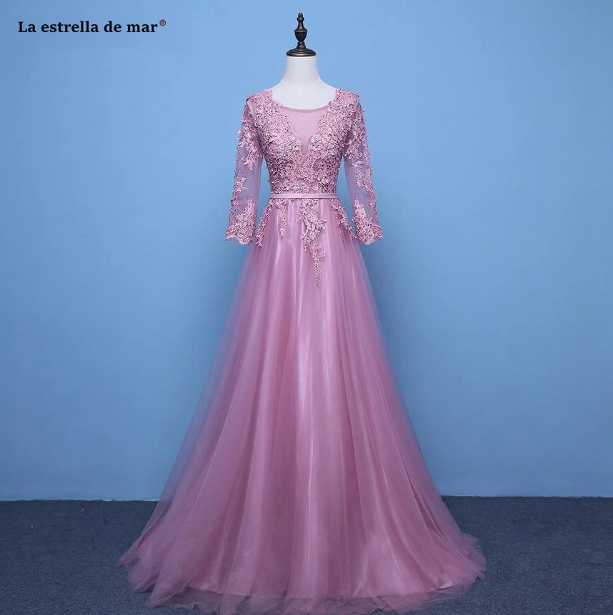 Vestido de fiesta para boda, Новое кружевное платье с бусинами и длинными рукавами, серебристое, королевское, синее, королевское, синее, розовое платье подружки невесты