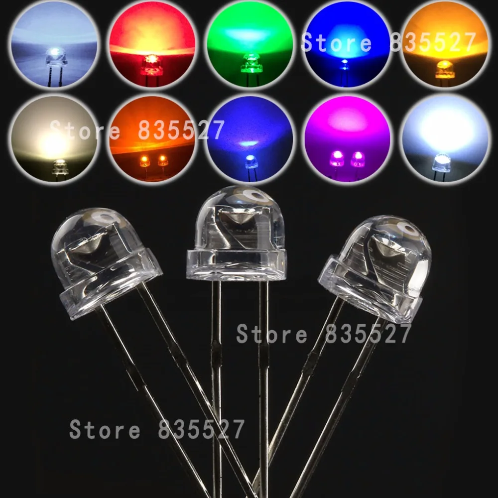 

1000pcs MIX 5mm LED F5 Assorted Kit Straw Hat Warm White Green Red Blue UV Yellow Orange Pink DIY Light Emitting Diode Set 20mA