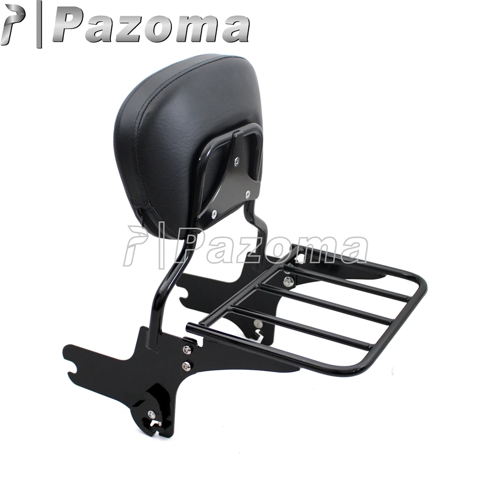 Черная мотоциклетная съемная спинка для заднего сиденья багажная стойка Harley Touring