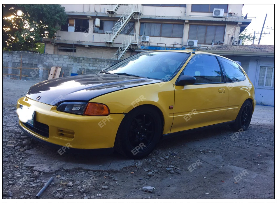 Капот из углеродного волокна для Honda EG Civic(1992-1995) 4 двери OEM Стиль FRP/Стеклопластик корпус капота комплект тюнинг отделка для Civic EG гонки