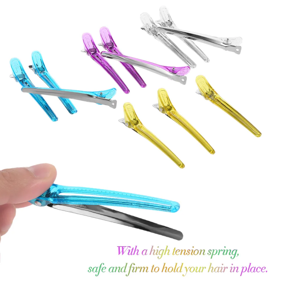 12Pcs/set Colorful Hair Grip Clips Professional Hairdressing Sectioning Cutting Clamps Salon Styling Tool | Красота и здоровье