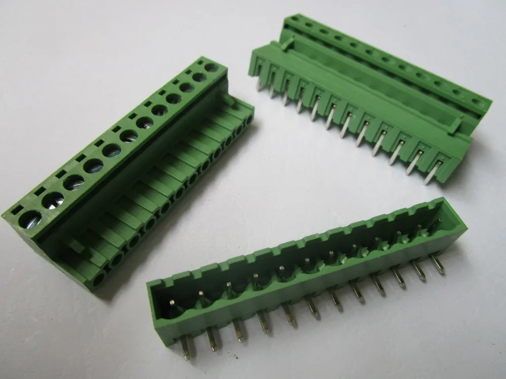 30 шт. Винтовые клеммные колодки с 12 контактным штекером и угловым штифтом 5 08