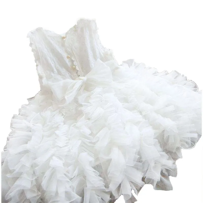 

Sleeveless Sweet Girl Dress Mesh Tutu Dress For Girls Clothes Summer Birthday Wedding Dress Princess Clothes