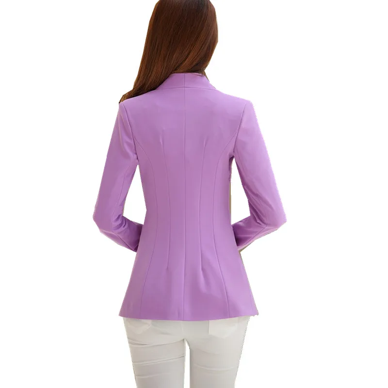 Fmasuth Пиджаки для женщин и куртка желтый длинный рукав Slim Fit носить на работу