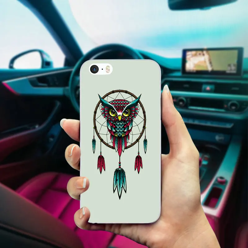 Мягкий чехол для мобильного телефона из ТПУ с рисунком Совы iphone 6 8 7 S Plus 10X5 5s SE 5C 4 4S