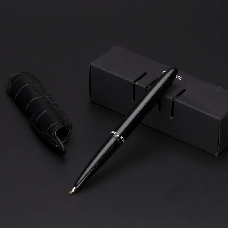 

MINI CROCODILE SPACE PEN ROLLER BALL PEN BLACK + POUCH NEAT CONVIENCE 9CM