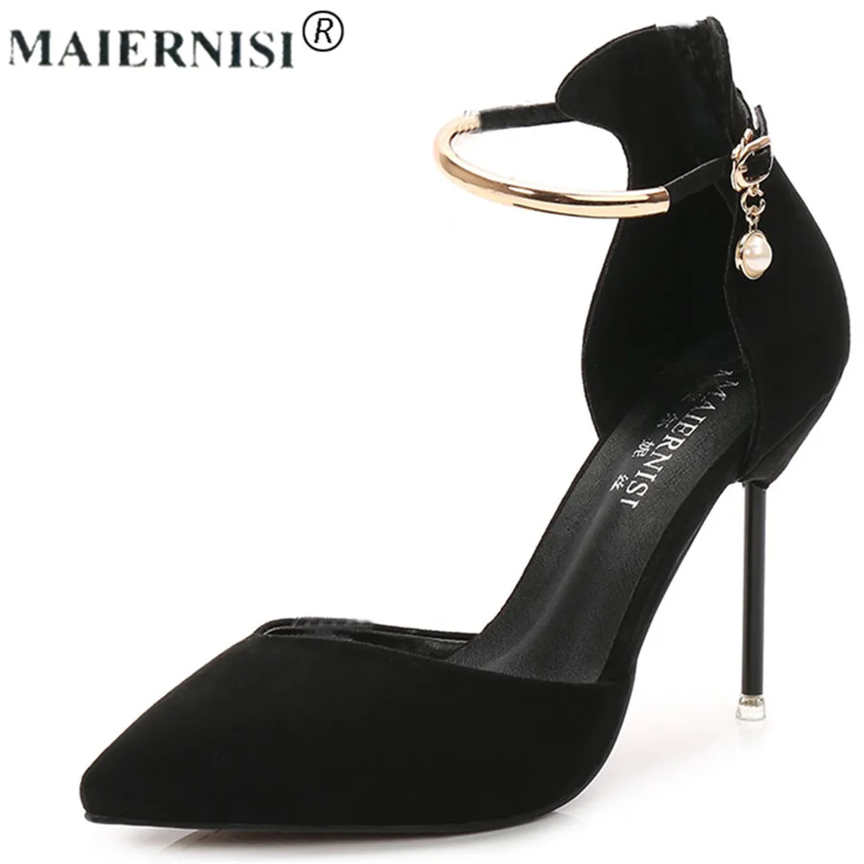 Большие размеры пикантные классические туфли-лодочки на высоком каблуке с