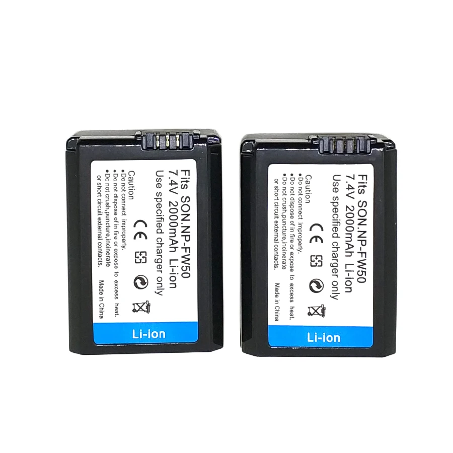 2x NP FW50 батареи + США/ЕС кабель и зарядное устройство для Sony Alpha a7 7R a7R a3000 a5000 a6000 a7000 NEX