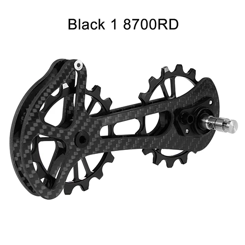 Black1 16T велосипедный керамический подшипник Jockey шкив колеса Набор из углеродного волокна CNC задний переключатель направляющая для Shimano 6800/6870/4600/9000/9070 - Цвет: Black1