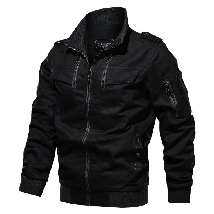 Большой Размеры 6XL Весна хлопковая куртка Для мужчин Slim Fit Курточка бомбер осень