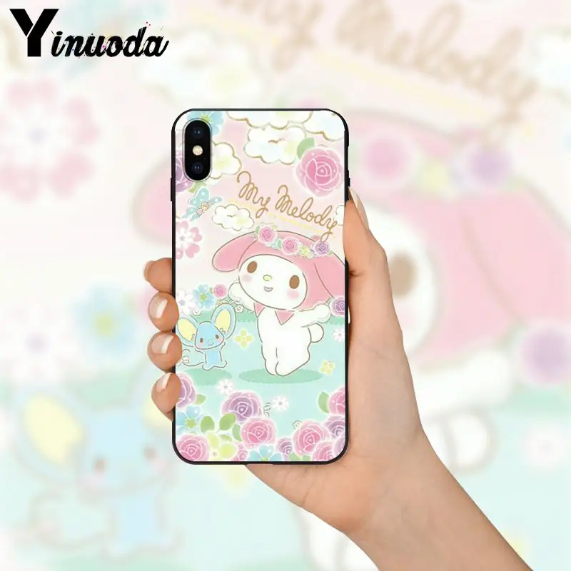 Yinuoda My melody DIY Роскошный Высокий протектор на конце чехол для Apple iPhone 8 7 6 6S Plus X XS MAX 5 5S