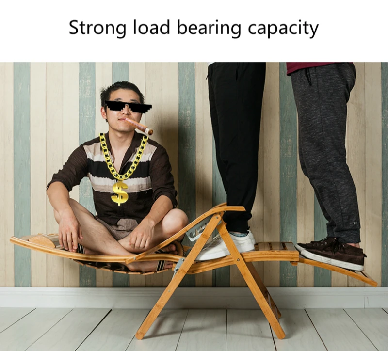 Домашний стул для взрослых китайский складной бамбуковый стул-качалка с