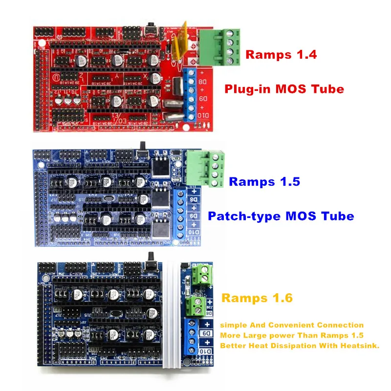Ramps 1 6 панель управления расширения с радиатором модернизированные 4/1 5 Для arduino 3D