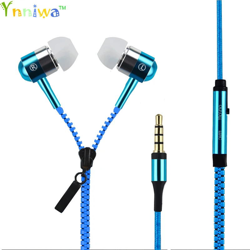 Высокое качество металлическая молния стерео бас вкладыши 3.5 мм проводные