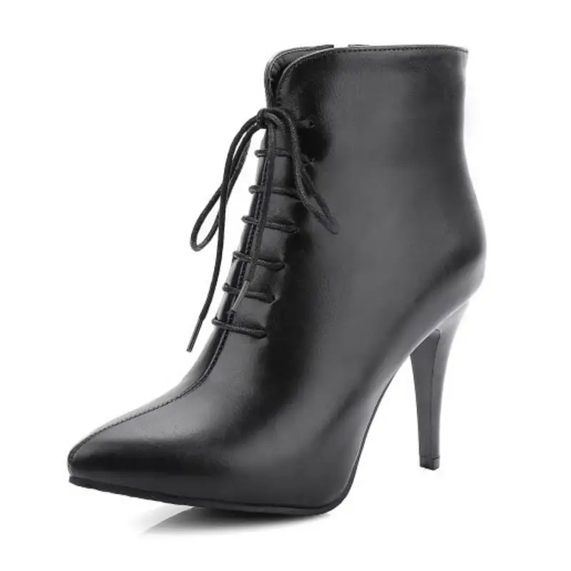 Модные женские ботильоны с острым носком на высоком каблуке сезон весна-осень