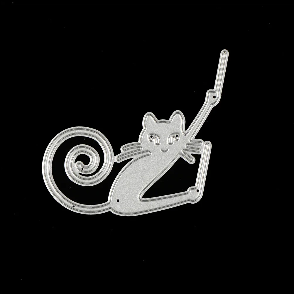 3 шт./компл. с симпатичным принтом Кот рюмочка трафарет металлический высекальный