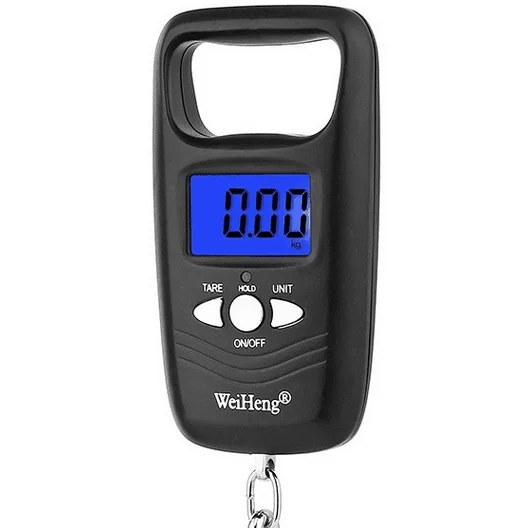 

100PCS Mini Hanging Scale Pocket Portable 50kg LCD Digital Hanging Luggage Weighting Fishing Hook Scale Electronic Weight Scales