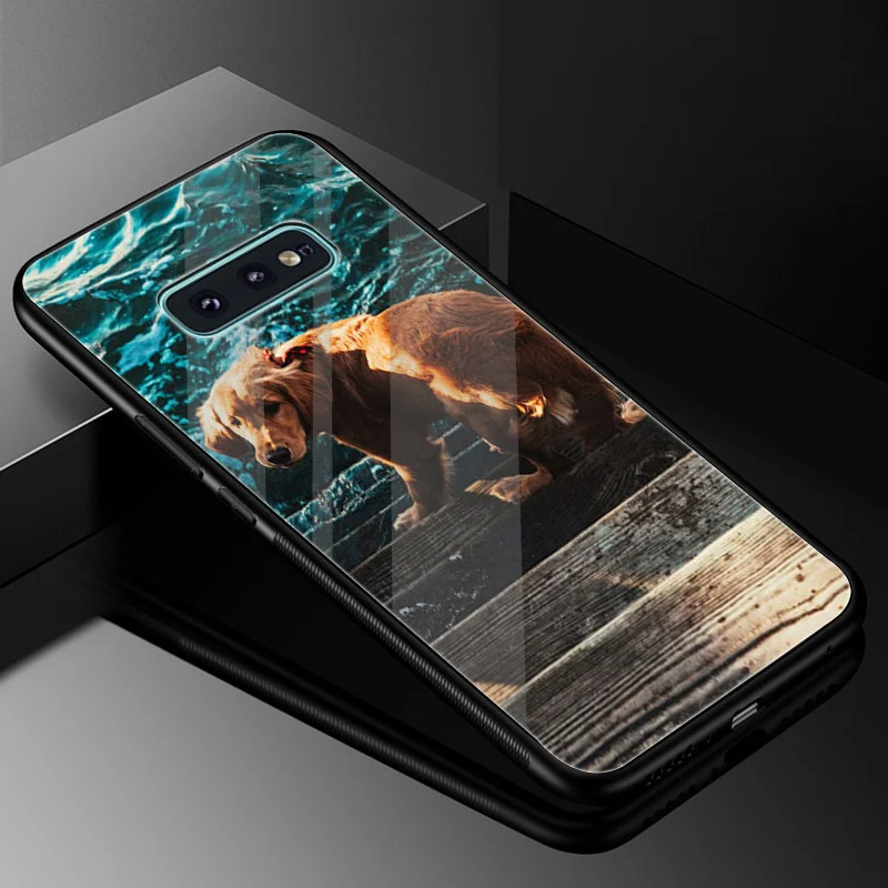 Чехол из закаленного стекла Desxz Dog Golden Retriever для Samsung Galaxy S7 Edge S8 S9 Plus S10 Note 8 9 |