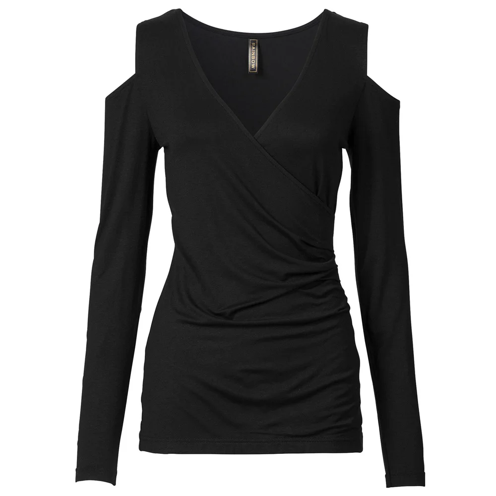 

2017 Spring New Arrival Fashion Women's Long-Sleeve T-Shirt V-Neck Sexy Slim Off Shoulder Plus Size Female Women Solid Tops