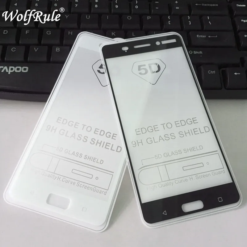 5D полное клеевое Покрытие Закаленное стекло для Nokia 6 защитная пленка экрана