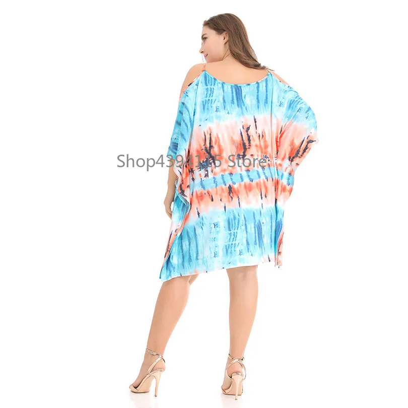 Prered 2018 Summer Dress Spaghetti Strap Sexy Bohemian Print Beach Plus Size Dresses XXXL Vestido | Женская одежда