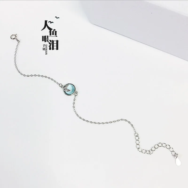 DIEERLAN модный брендовый Настоящий Серебряный цвет русалка хвост браслеты для