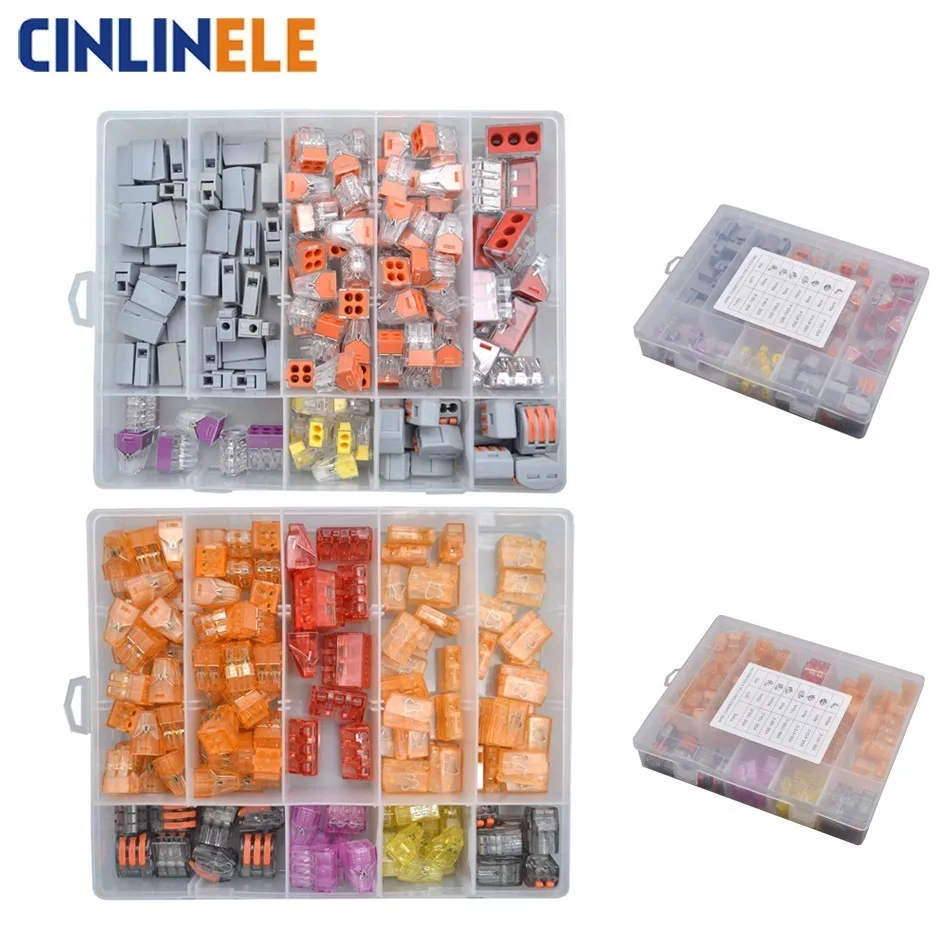 

144 Pieces Connector Set Beautiful Box Models Wire Wiring Conductor Terminals Block 4 Room House Electrician Decoration