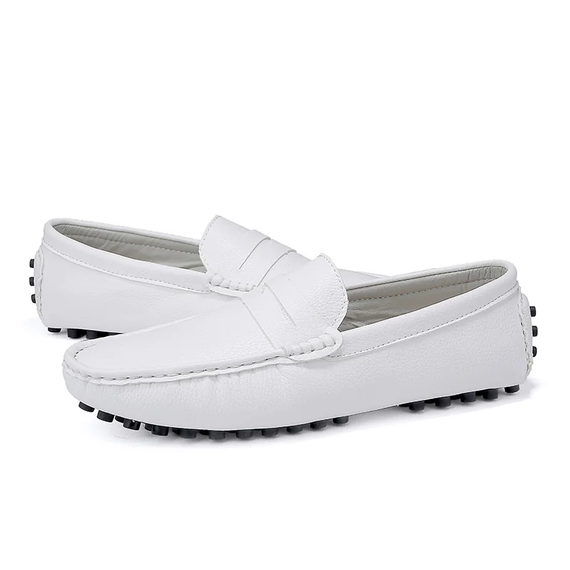 Men Casual Shoes Male Genuine Leather Loafers Moccasins Slip On Men's driving Large Size 39-50 | Обувь