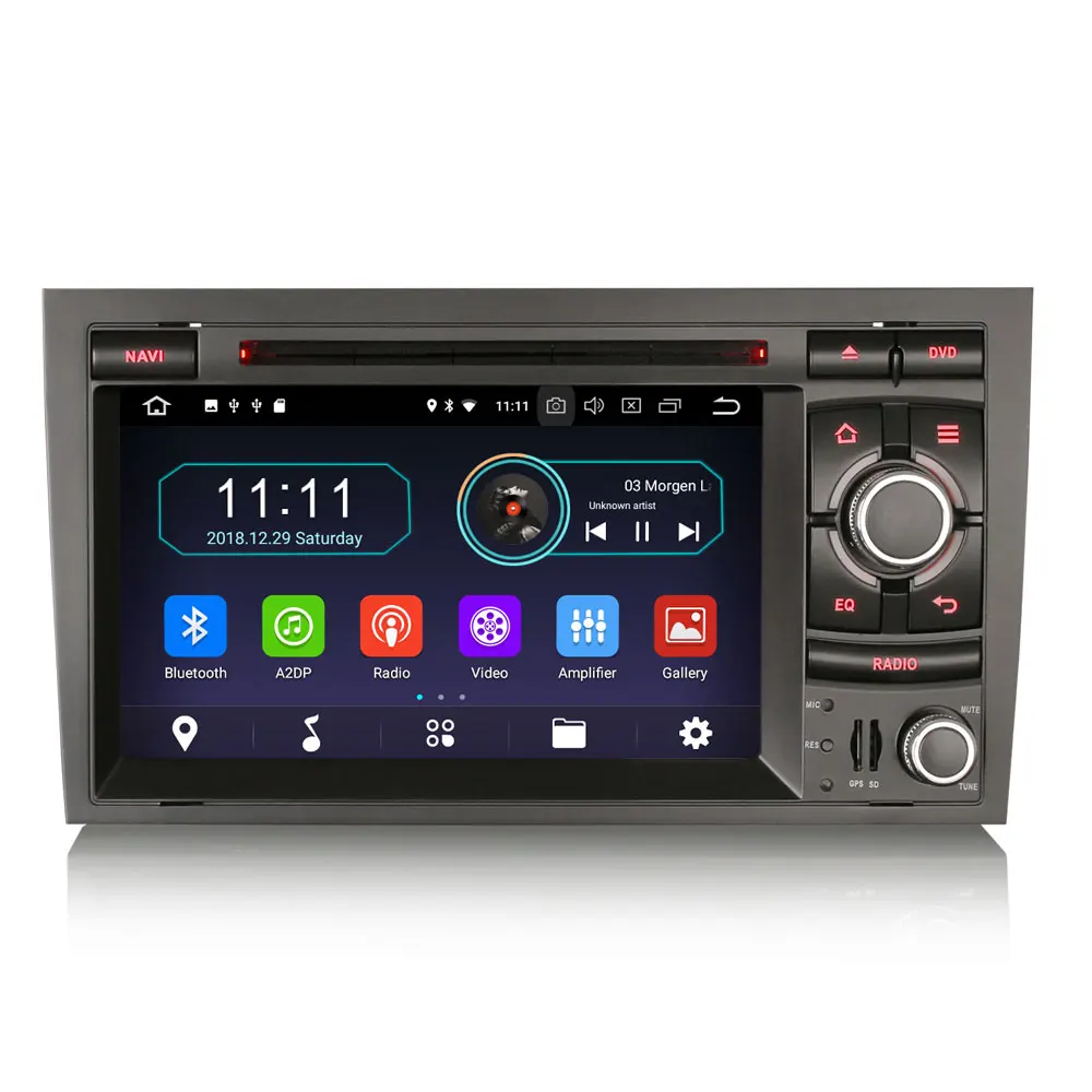 Erisin ES3974A PX30 Android 8 1 Автомобильный мультимедийный плеер 7 &quotавтомобильный DVD gps для