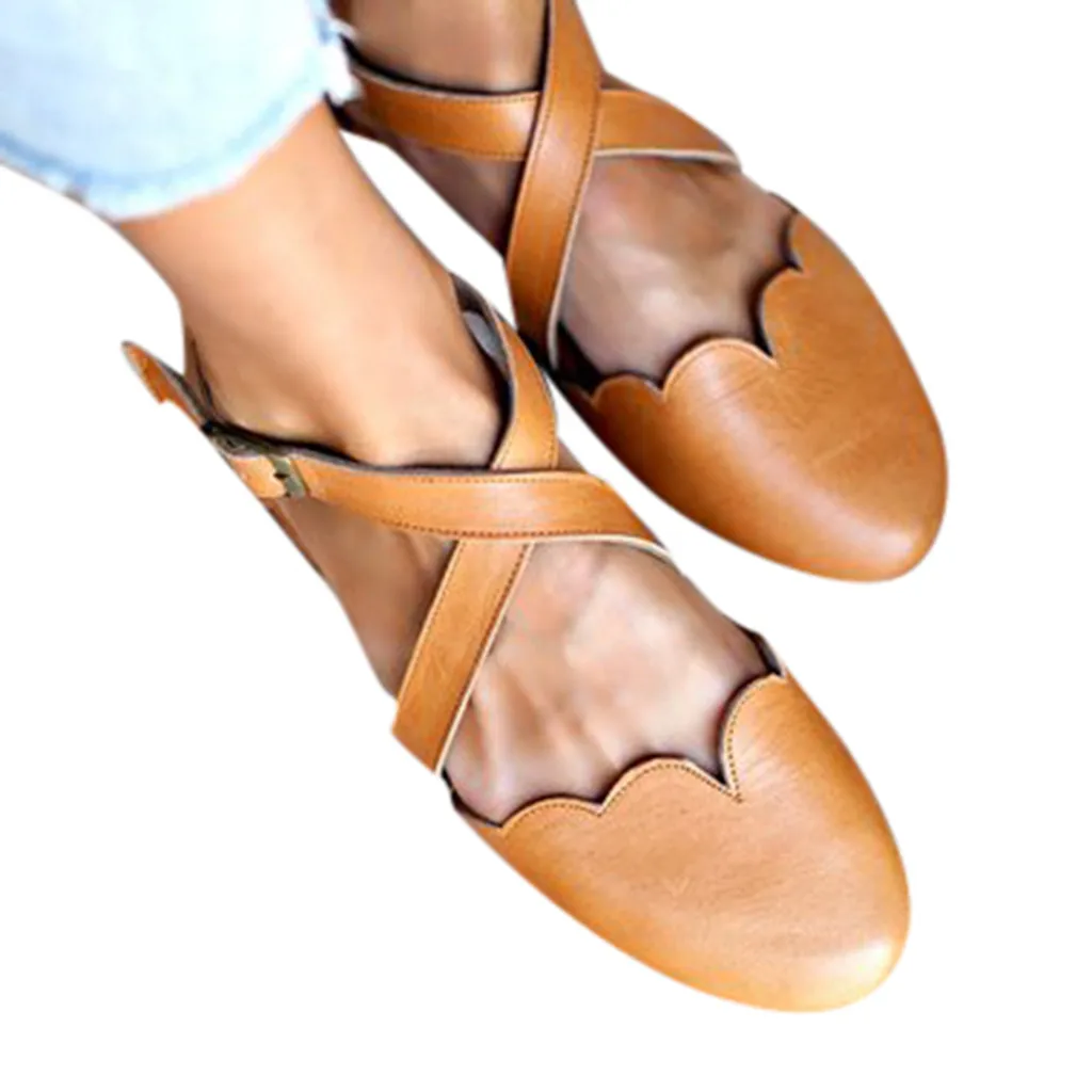 Женские босоножки в горошек SAGACE черные повседневные пляжные на плоской подошве с