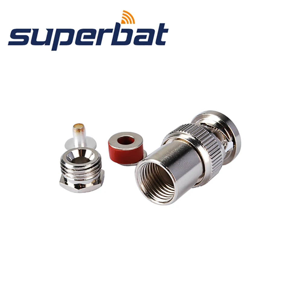 Superbat BNC зажим штекер RF коаксиальный разъем для кабеля RG58 RG142 KSR195 LMR195|cable coaxial rg58|bnc