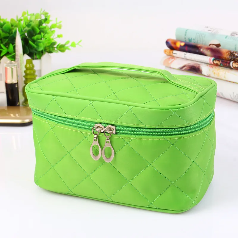 Новинка 2019 нейлоновые косметички с алмазной решеткой женские маленькие сумки