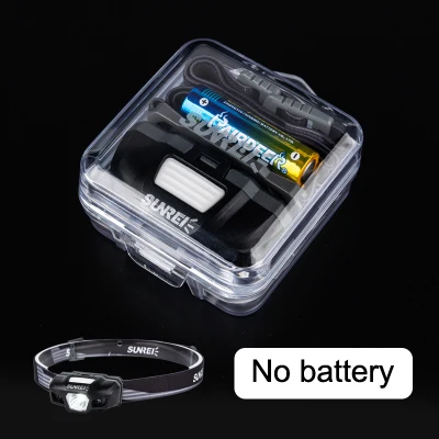White button SUNREI ee2 ультра-светильник IPX6 Водонепроницаемый походный Кемпинг спортивный светодиодный белый светильник налобный фонарь без батареи - Цвет: White button