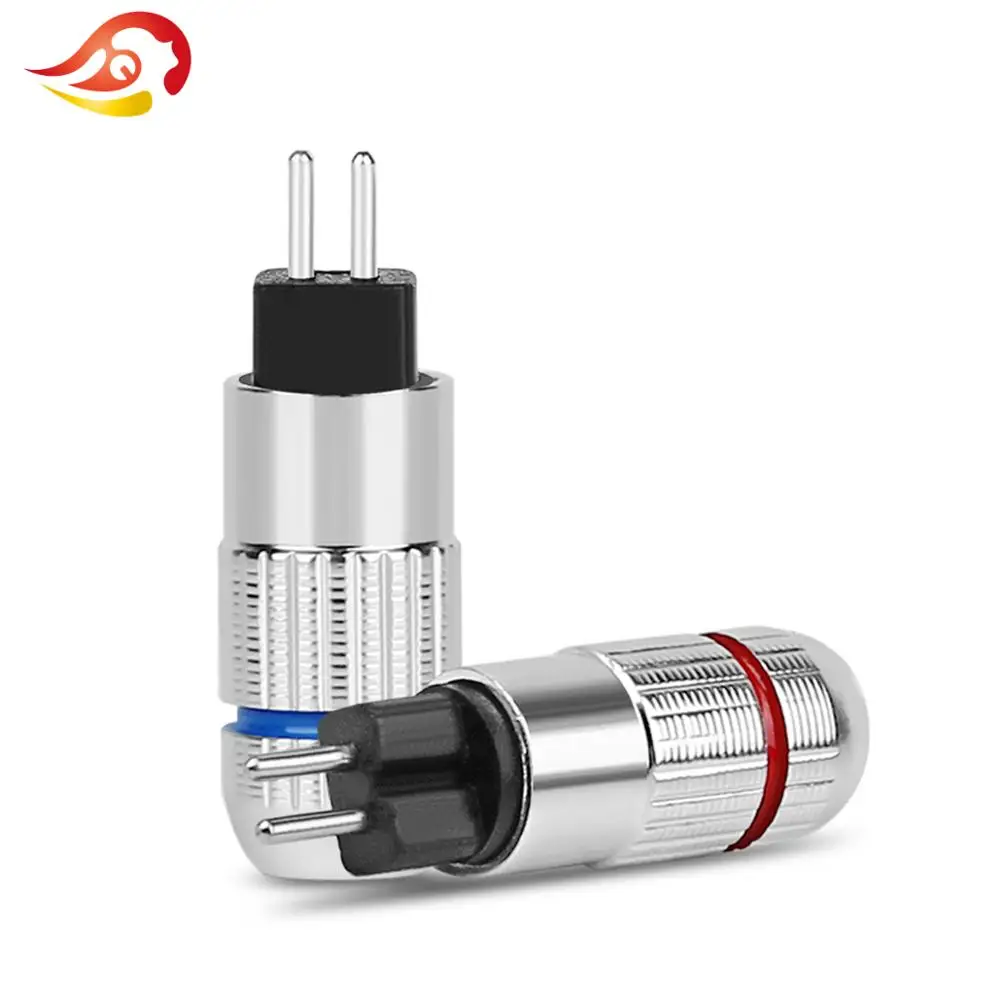 QYFANG 1Pair 0.78mm Earphone Pin 4-layer Rhodium Plated Plug For UM3X W4R UE18 JH16 Black Connector Textured Shell Metal Adapter |
