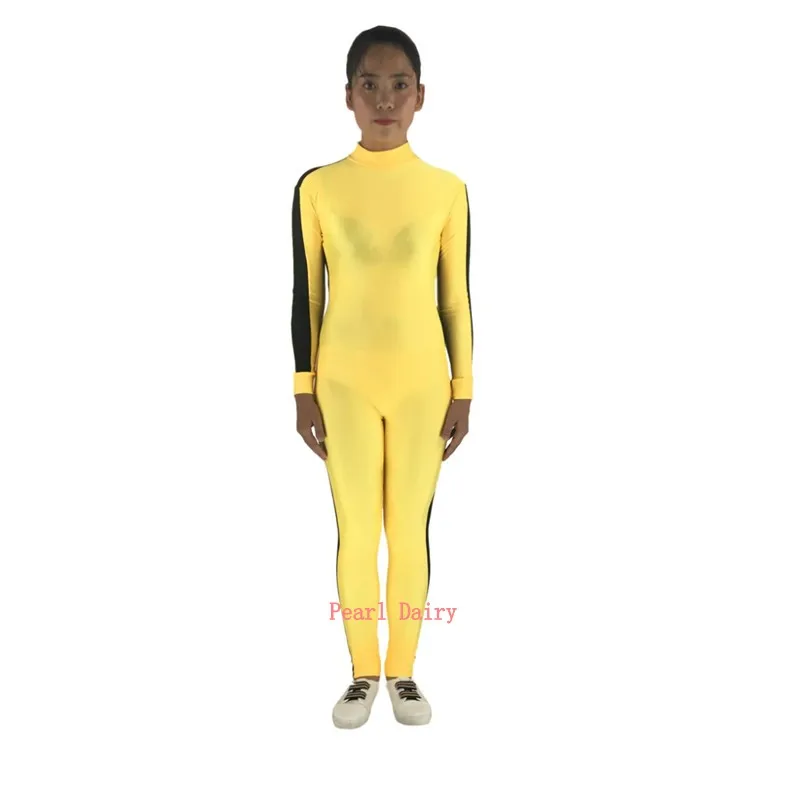 Костюм для косплея на Хэллоуин из спандекса Zentai аниме Брюс Ли боевые искусства