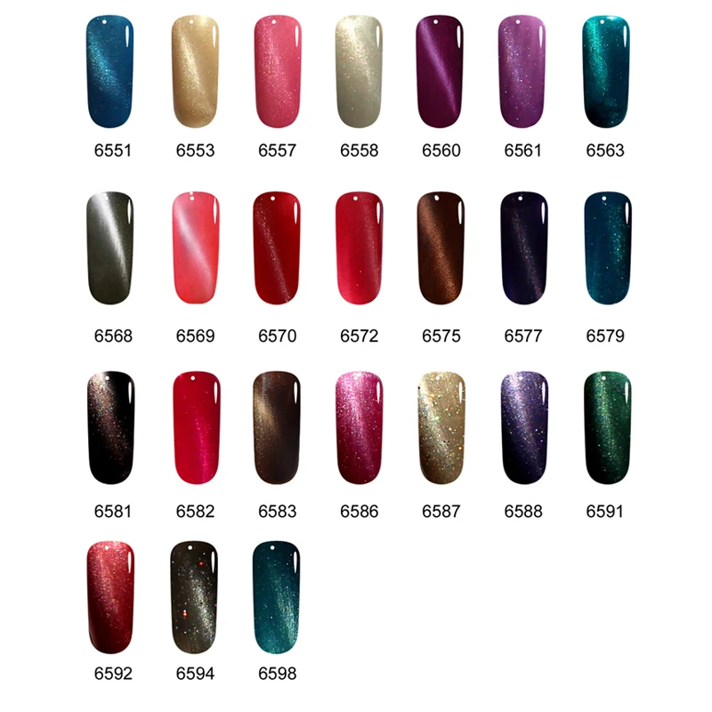 Зация Хамелеон Гели для ногтей с сияющими блестками лак Магнитная Лаки Цвет