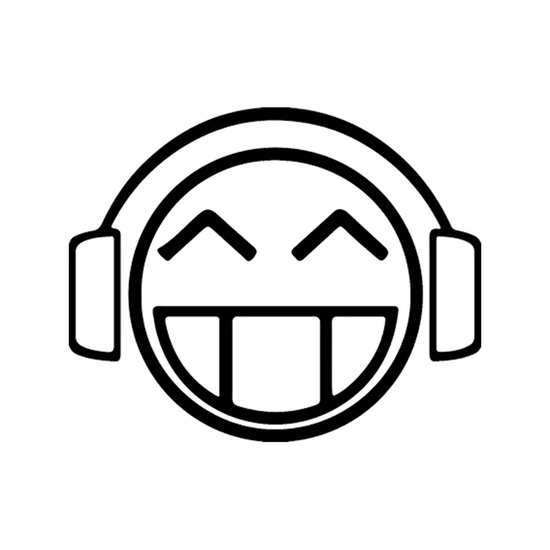 Автомобильная наклейка Dj Music виниловая гарнитура со смайликом автомобильные