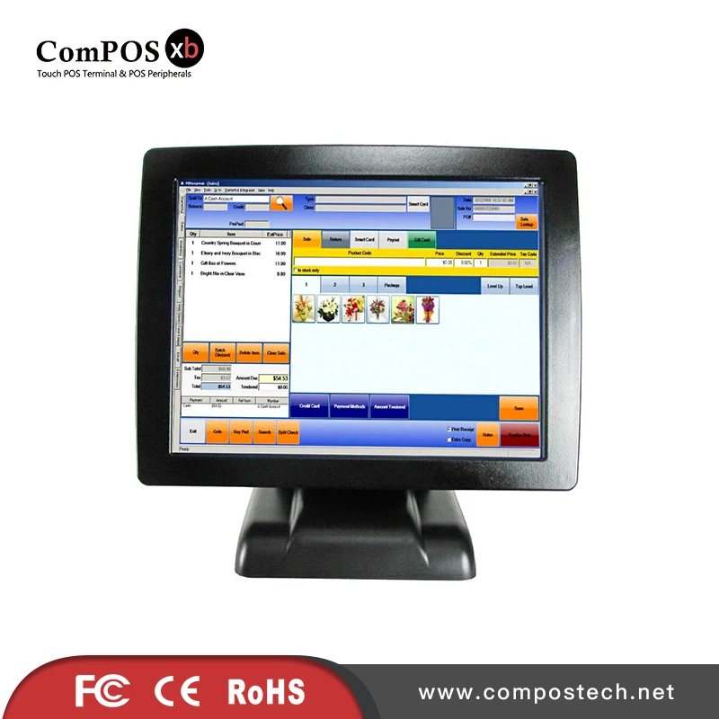 Бесплатная доставка 15 дюймов все в одном pos ПК сенсорный экран система точка