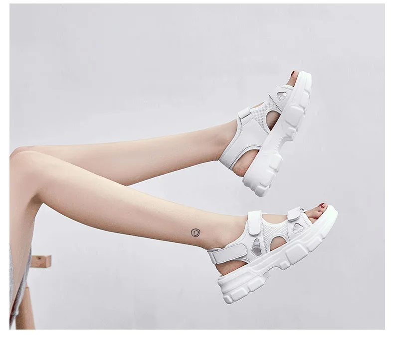 Белые туфли; женские мохнатые сандалии; пляжная обувь; zapatos de mujer; chaussures femme; женские босоножки из натуральной кожи; sandalias mujer; ; Цвет Черный