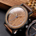 Часы мужские кварцевые BOBO BIRD, брендовые наручные часы с хронографом, показывающие дату, лучший подарок в деревянной коробке, V-S08
