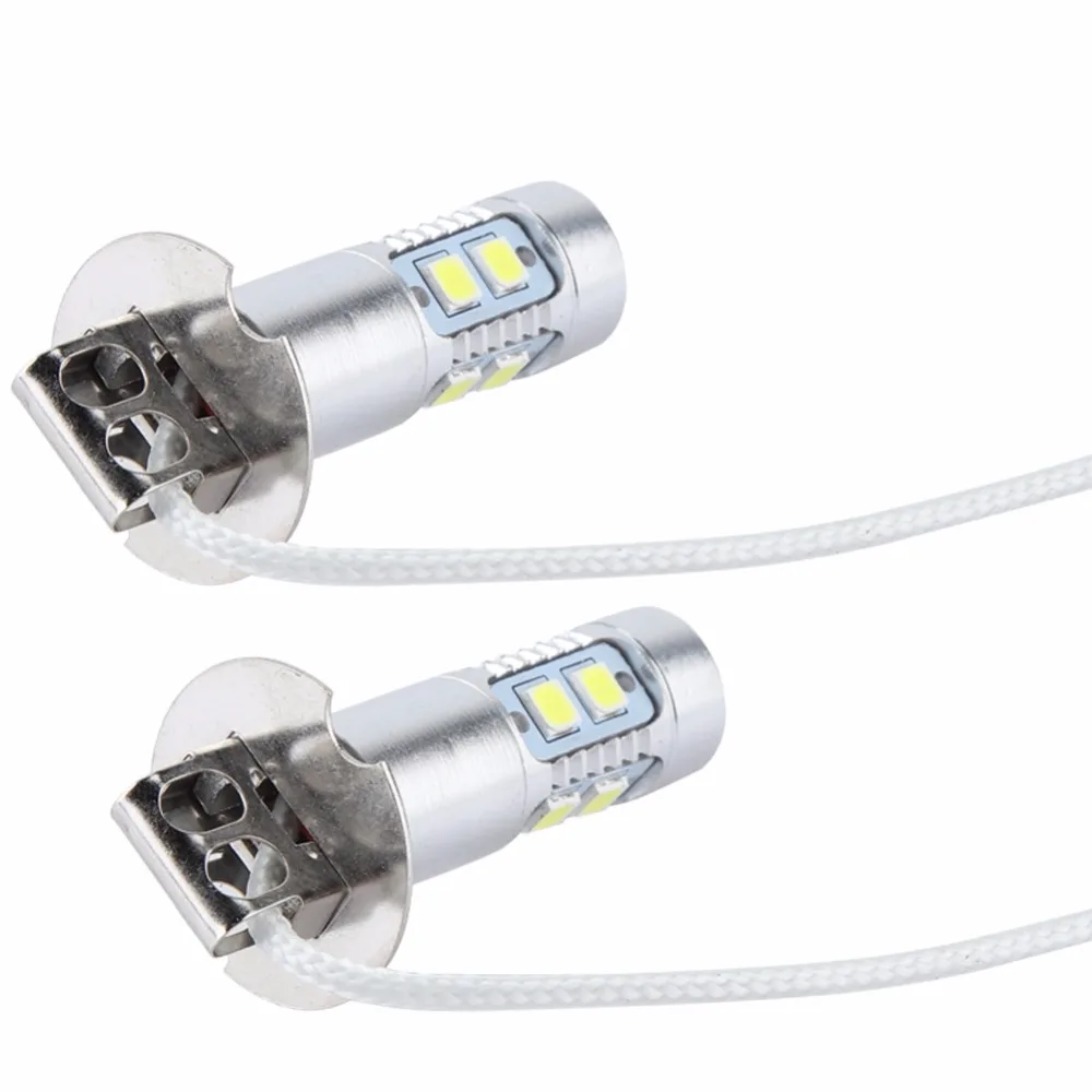 2pcs LED Headlight Bulbs Kit Fog Light Car Driving Lamp High brightness 1000LM for H3 car fog light 6000K 100W White | Автомобили и